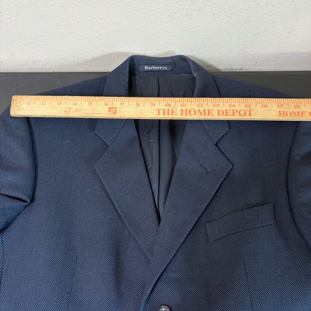 Vintage Burberry Prorsum Navy Blue Birdseye Blazer Suit Jacket Size 40 3 Button - Picture 11 of 15